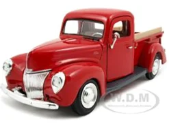 1940 Ford Pickup Truck Red 1/24 Diecast Model Car Motormax 73234