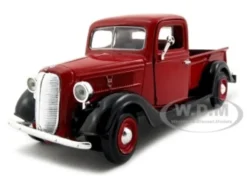 1937 Ford Pickup Truck Red 1/24 Diecast Car Model Motormax 73233
