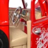1940 Ford Pickup Truck Red Merry Christmas with Tree Accessory 1/24 Diecast Model Car Motormax 73234RBIXMT