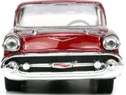 1941 Ford Pickup Truck Red White Santa's Workshop 1957 Chevrolet Bel Air Red Metallic White Express 25 Mr. and Mrs. Santa Claus Diecast Figures Holiday Rides Series 1/32 Diecast Model Cars Jada 34441