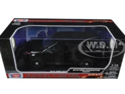 2015 Ford PI Utility Interceptor Special Service Black Police Car 1/18 Diecast Model Car Motormax 73543