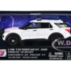 2022 Ford Police Interceptor Utility Plain White Law Enforcement and Public Service Series 1/43 Diecast Model Car Motormax 79496W