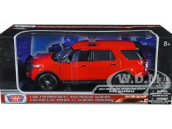 2015 Ford Police Interceptor Utility Fire Marshal Plain Red 1/18 Diecast Model Car Motormax 73545