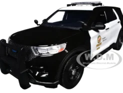 2022 Ford Police Interceptor Utility "Los Angeles Police Department" Black and White "Law Enforcement and Public Service" Series 1/24 Diecast Model Car by Motormax