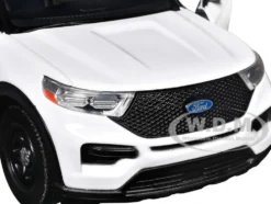 2022 Ford Police Interceptor Utility Unmarked White "Builder's Kit" "Law Enforcement and Public Service" Series 1/24 Diecast Model Car by Motormax
