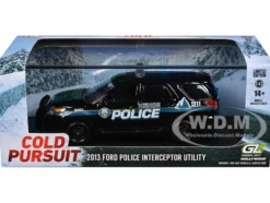 2013 Ford Police Interceptor Utility Black Kehoe Police Department Kehoe Colorado Cold Pursuit 2019 Movie 1/43 Diecast Model Car Greenlight 86637