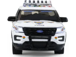 2016 Ford Police Interceptor Utility "New York Police Department (NYPD) Pride Livery" White with Rainbow Stripes "Hot Pursuit" Series 47 1/64 Diecast Model Car by Greenlight