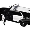 2022 Ford Police Interceptor Utility Black and White "Los Angeles Police Department (LAPD)" with Flashing Light Bar and Front and Rear Lights and Sounds 1/24 Diecast Model Car by Motormax