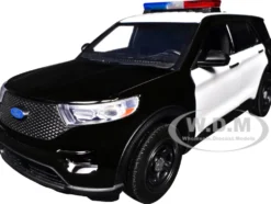 2022 Ford Police Interceptor Utility Black and White 
