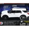 2022 Ford Police Interceptor Utility White Unmarked "Custom Builder's Kit" "Law Enforcement and Public Service" Series 1/43 Diecast Model Car by Motormax