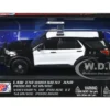 2022 Ford Police Interceptor Utility Black and White Unmarked "Law Enforcement and Public Service" Series 1/43 Diecast Model Car by Motormax