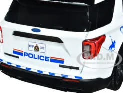 2022 Ford Police Interceptor Utility RCMP Royal Canadian Mounted Police White 1/24 Diecast Model Car Motormax 76989