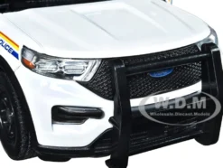 2022 Ford Police Interceptor Utility RCMP Royal Canadian Mounted Police White 1/24 Diecast Model Car Motormax 76989