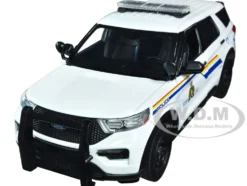 2022 Ford Police Interceptor Utility RCMP Royal Canadian Mounted Police White 1/24 Diecast Model Car Motormax 76989