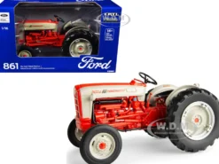 Ford 861 Powermaster Tractor Beige and Orange "Prestige Collection" Series 1/16 Diecast Model by ERTL TOMY