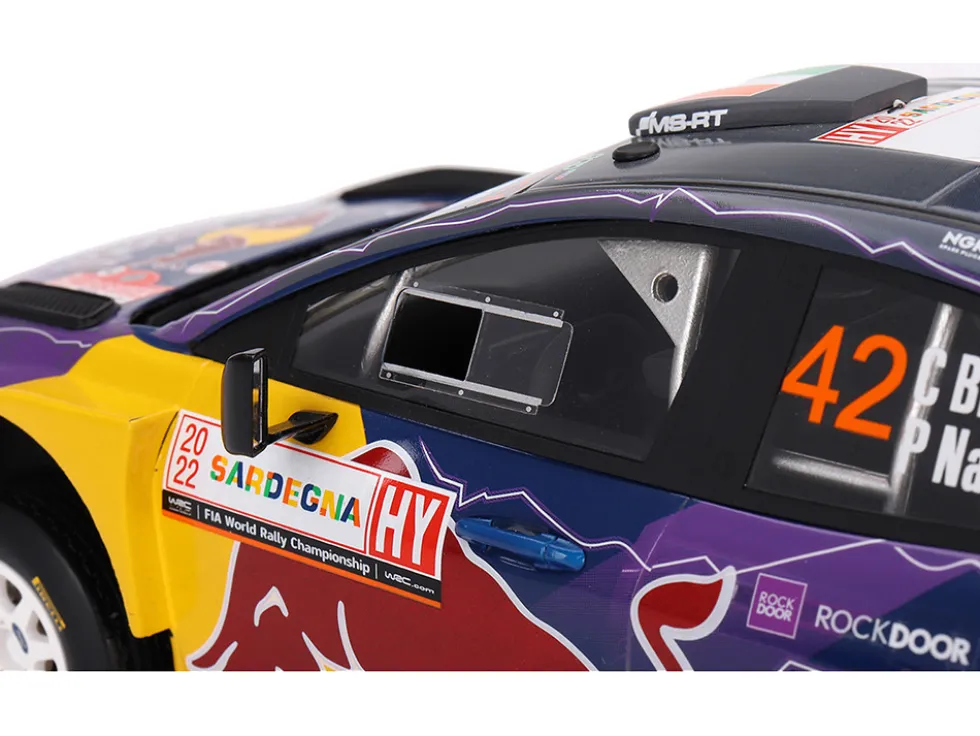 Ford Puma Rally1 #42 Craig Breen - Paul Nagle "M-Sport Ford WRT" 2nd Place "Rally Italia Sardegna" (2022) 1/18 Model Car by Top Speed
