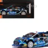Ford Puma Rally1 #13 Gregoire Munster - Louis Louka "Central European Rally" (2023) 1/18 Diecast Model Car by IXO Models