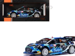 Ford Puma Rally1 #13 Gregoire Munster - Louis Louka "Central European Rally" (2023) 1/18 Diecast Model Car by IXO Models