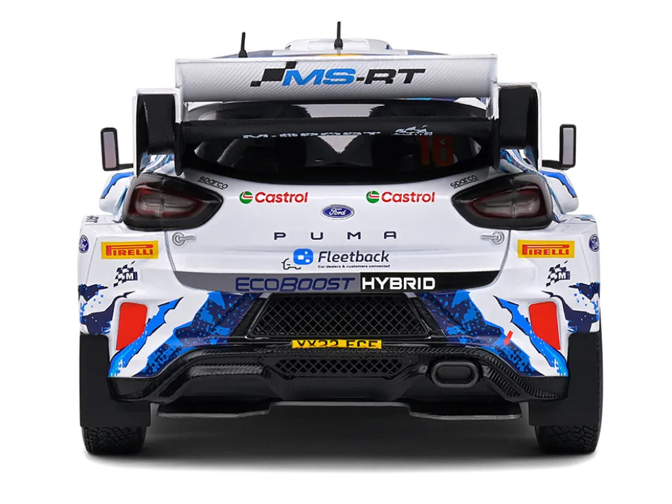 Ford Puma Rally1 Hybrid #16 Adrien Fourmaux - Alexandre Coria 3rd Place "Rally Sweden" (2024) "Competition" Series 1/18 Diecast Model Car by Solido