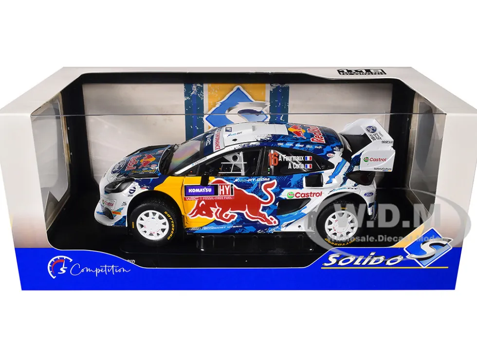 Ford Puma Rally1 Hybrid #16 Adrien Fourmaux - Alexandre Coria 3rd Place "Rally Sweden" (2024) "Competition" Series 1/18 Diecast Model Car by Solido