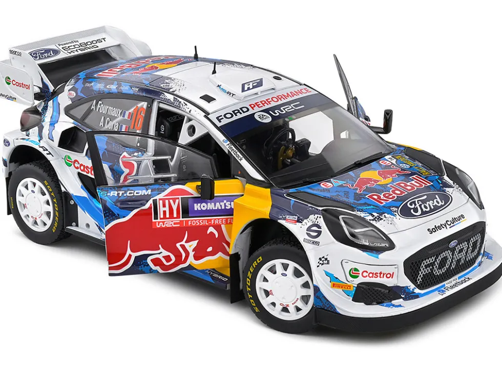Ford Puma Rally1 Hybrid #16 Adrien Fourmaux - Alexandre Coria 3rd Place "Rally Sweden" (2024) "Competition" Series 1/18 Diecast Model Car by Solido