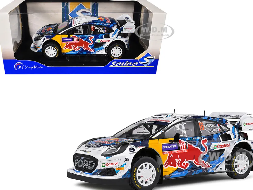 Ford Puma Rally1 Hybrid #16 Adrien Fourmaux - Alexandre Coria 3rd Place "Rally Sweden" (2024) "Competition" Series 1/18 Diecast Model Car by Solido