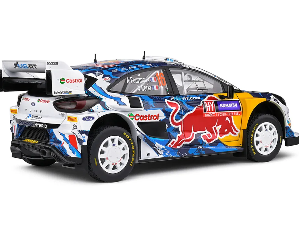 Ford Puma Rally1 Hybrid #16 Adrien Fourmaux - Alexandre Coria 3rd Place "Rally Sweden" (2024) "Competition" Series 1/18 Diecast Model Car by Solido