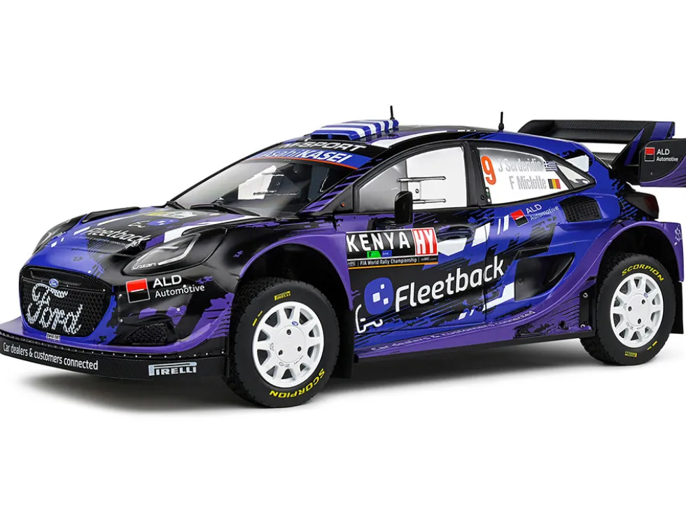 Ford Puma Rally1 Hybrid #9 Jourdan Serderidis - Frederic Miclotte "Safari Rally Kenya" (2022) "Competition" Series 1/18 Diecast Model Car by Solido
