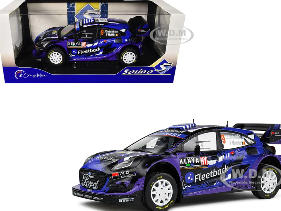 Ford Puma Rally1 Hybrid #9 Jourdan Serderidis - Frederic Miclotte "Safari Rally Kenya" (2022) "Competition" Series 1/18 Diecast Model Car by Solido