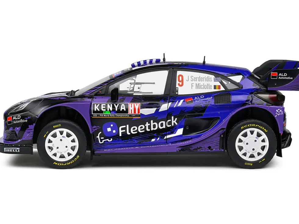 Ford Puma Rally1 Hybrid #9 Jourdan Serderidis - Frederic Miclotte "Safari Rally Kenya" (2022) "Competition" Series 1/18 Diecast Model Car by Solido