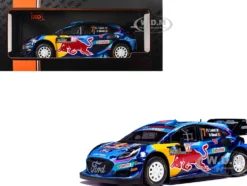 Ford Puma Rally1 #7 Pierre-Louis Loubet - Nicolas Gilsoul "Rally Sweden" (2023) 1/18 Diecast Model Car by IXO Models