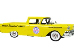 1958 Ford Ranchero Aircraft Maintenance Car Yellow Braniff International Airways Limited Edition 125 pieces Worldwide 1/43 Model Car Goldvarg Collection GC-BI-002
