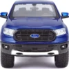 2019 Ford Ranger Lariat Sport Pickup Truck Dark Blue Metallic 1/27 Diecast Model Car Maisto 31521