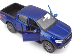 2019 Ford Ranger Lariat Sport Pickup Truck Dark Blue Metallic 1/27 Diecast Model Car Maisto 31521