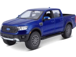 2019 Ford Ranger Lariat Sport Pickup Truck Dark Blue Metallic 1/27 Diecast Model Car Maisto 31521