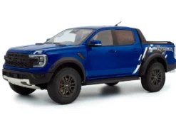 2024 Ford Ranger Raptor Pickup Truck Blue Lightning Metallic 1/18 Diecast Model Car by Solido