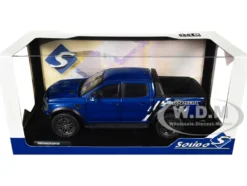 2024 Ford Ranger Raptor Pickup Truck Blue Lightning Metallic 1/18 Diecast Model Car by Solido