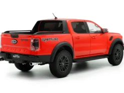2024 Ford Ranger Raptor Pickup Truck Orange Red 1/18 Diecast Model Car by Solido