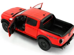 2024 Ford Ranger Raptor Pickup Truck Orange Red 1/18 Diecast Model Car by Solido
