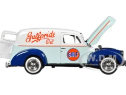1940 Ford Sedan Delivery Light Blue and White Gulf Oil Gulfpride Gulf Die Cast Collection 1/24 Diecast Model Car Motormax 79661GULF