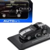 2004 Ford Shelby Cobra Concept Ebony Black Metallic Bright Argent Silver Stripes 1/64 Diecast Model Car Autoart 20542