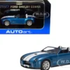 2004 Ford Shelby Cobra Concept Guardsman Blue Metallic Performance White Stripes 1/64 Diecast Model Car Autoart 20543