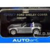 Ford Shelby Cobra Concept Tungsten Silver Metallic Gray Stripes 1/64 Diecast Model Car Autoart 20541