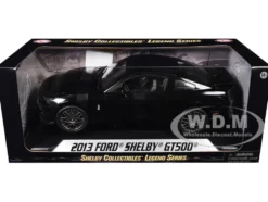 2013 Ford Shelby Cobra GT500 SVT Black with Black Stripes 1/18 Diecast Car Model Shelby Collectibles 392
