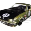 1967 Ford Shelby GT-500 #3 Gold Matt Black Hood Big Time Muscle 1/24 Diecast Model Car Jada 99084