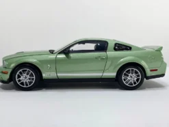 2007 Ford Shelby GT500 Lime Green Metallic with Silver Stripes "Shelby Collectibles" Series 1/18 Diecast Model Car by ACME