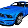 2007 Ford Shelby GT500 Windveil Blue Metallic "Shelby Collectibles" Series 1/18 Diecast Model Car by ACME