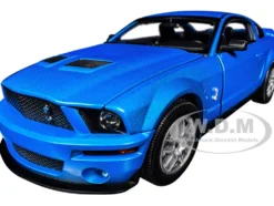 2007 Ford Shelby GT500 Windveil Blue Metallic "Shelby Collectibles" Series 1/18 Diecast Model Car by ACME