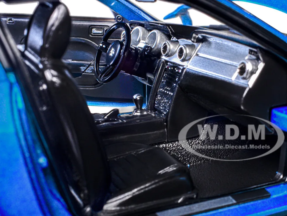 2007 Ford Shelby GT500 Windveil Blue Metallic "Shelby Collectibles" Series 1/18 Diecast Model Car by ACME