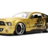 2008 Ford Shelby Mustang GT-500KR Gold Metallic and Black with Graphics "Bigtime Muscle" Series 1/24 Diecast Model Car by Jada